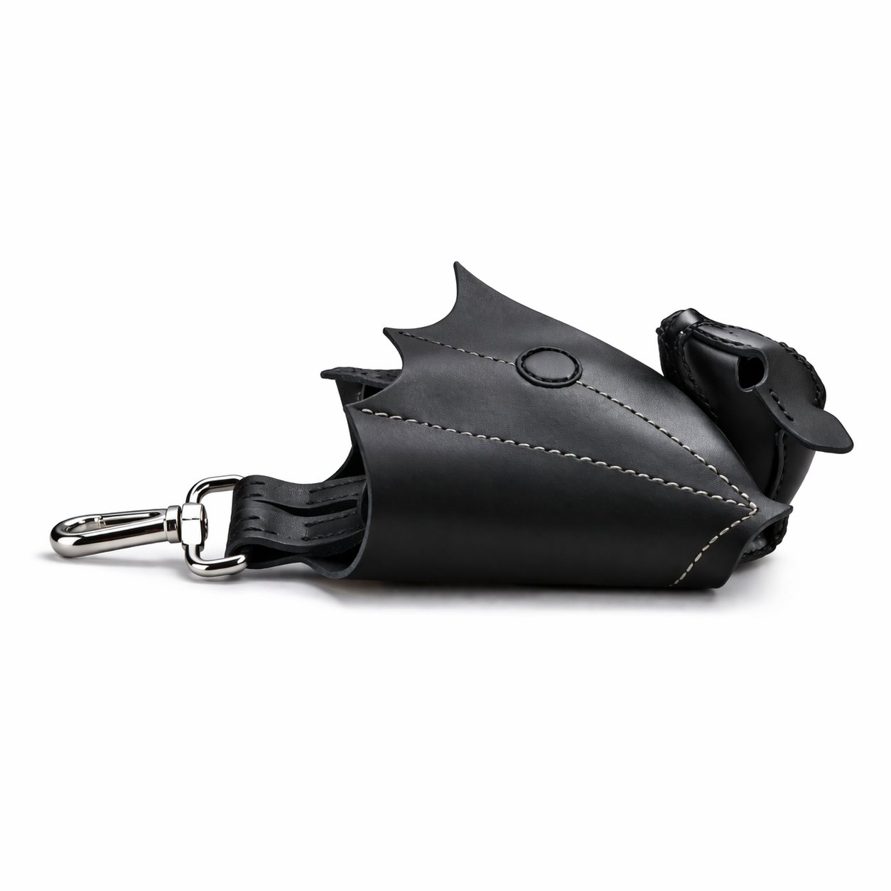NightFold- Black Leather Bat Wallet
